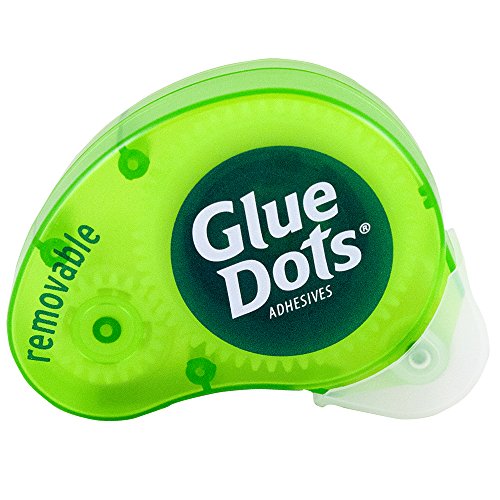 Glue Dots Removable Dot N' Go Dispensers, Set of 6 Complete Dispensers, Each with 200 (.375 Inch) Removable Adhesive Dots, 1200 Dots/Pack (03670-AMZ) - Thumbnail 2