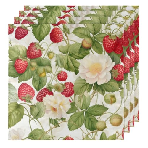 Servilletas de Tela Abstract Strawberry Set x4 50x50 cm miniatura 1