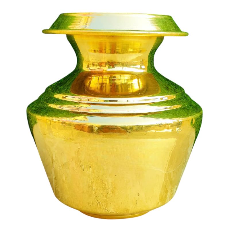 Pichet à eau en laiton BRACOP : lota artisanal pour pooja et décoration indienne