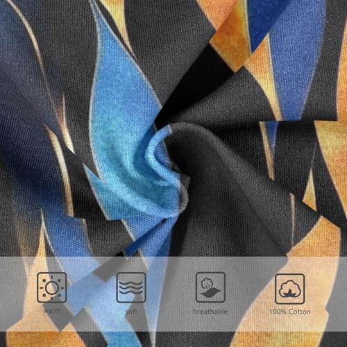 KLL Blue Golden Theme Plant Black Pattern Baby Boys Soft Underwear Briefs Breathable Children Undies3