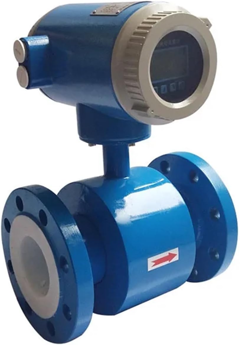 Intelligent electromagnetic flowmeter sewage digital display high precision liquid integrated pipeline sensor dn50 PTFE lining(DN50)