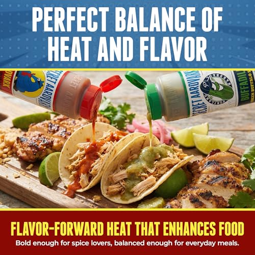 Image of Secret Aardvark Habanero and BuffaDill Hot Sauce 2-Pack Bundle 8 fl oz Each | Spicy BBQ and Dill Pickle Buffalo Combo, No HFCS, Vegan, For Wings, Tacos, Burgers, Gift Set