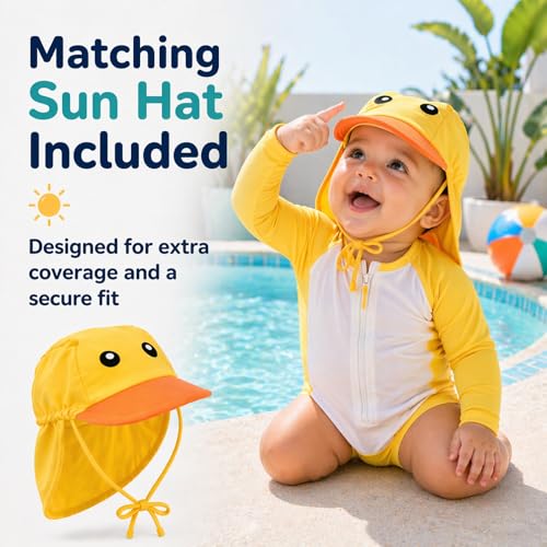 Image of Cuddle Club One-Piece Sunzies Swimsuit UPF 50+ Sun Protective Sunsuit