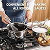 Deluxe 13 Piece Hybrid Ceramic Nonstick Stainless Steel Cookware Set-5 Piece Frying Pan Set, 6 PC Pot Set, 3.7QT Deep Sauté Pan&Lid, Induction Ready, Stay Cool, PFOA Free Compatible with All Cooktops #5