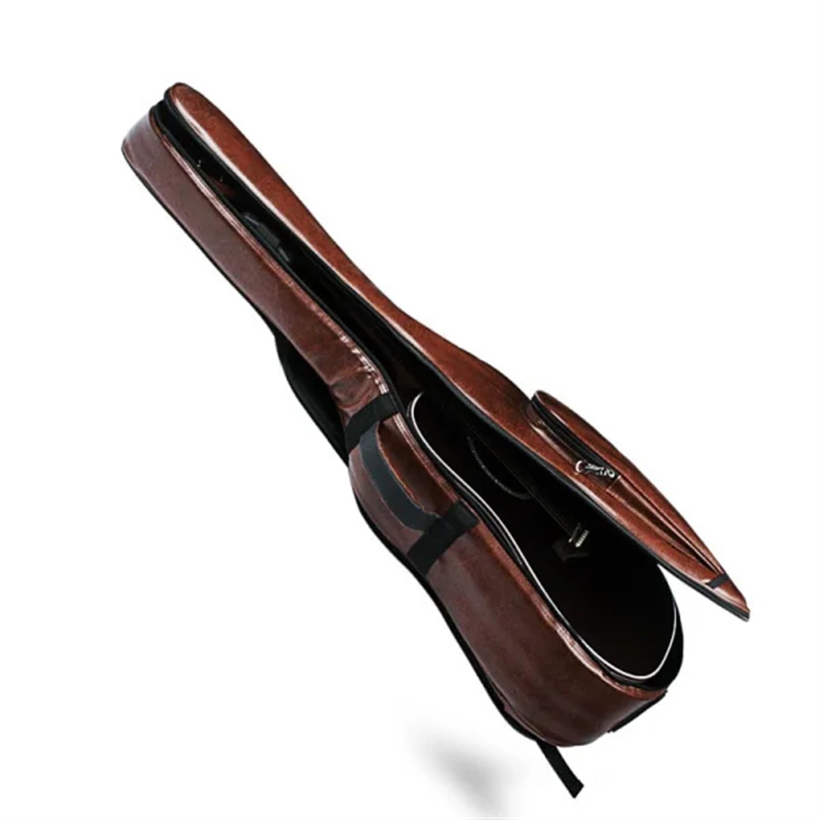 Funda Guitarra Estuche for Guitarra acústica de 40/41 Pulgadas, de PU, marrón, con Correas for los Hombros, Resistente al Agua, for Guitarra Folk