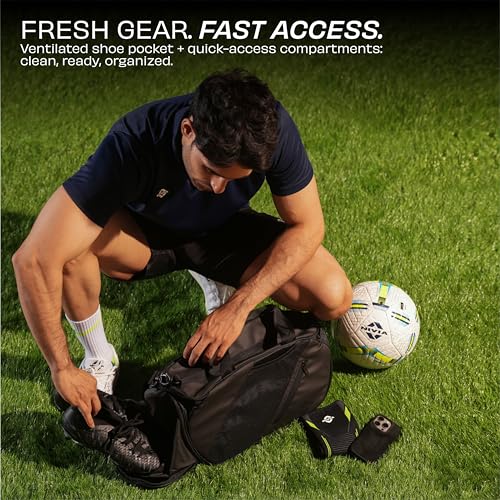 Image of NIVIA Hit 2.0 Gym Bag, Durable Duffle for Men & Women with Spacious Main Compartment, Separate Shoe Pocket, Water-Resistant Fabric, Ideal for Fitness, Sports, Travel & Workout Bag, 22L