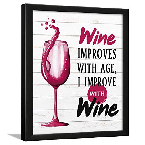 Image of Chaka Chaundh - Bar quotes frame - Wine quotes frame - Bar poster for wall with frame, Quotes on wine - Bar photo frames (14 X 11 Inches) - Composite Wood (white)
