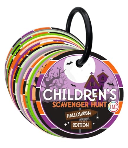 LMC Products Children's Scavenger Hunt: Halloween Edition | Toddler Activities | Halloween Games for 2, 3 Year Old's & Up | Kids Scavenger Hunt Cards