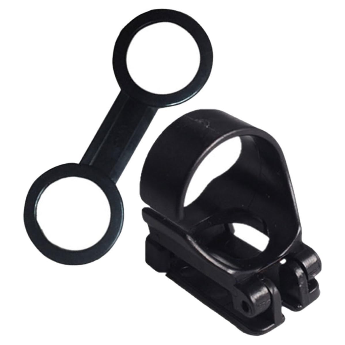 AUTSUPPL Silicone Snorkel Keeper Clip Sturdy Black Oval Double-ring Buckle for Mask Strap with Quick Installation and Replaceable Design and Ventilation Tubes Snorkeling and Diving