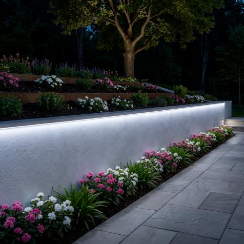 Image of 12V Cool White Neon LED Strip 16.4FT IP65 6500K Silicone Rope Light | 6500K Cool White Dotless Neon LED Strip; 16.4FT Flexible Silicone Housing, IP65 Rated, DC 12V【Adapter Not Included】