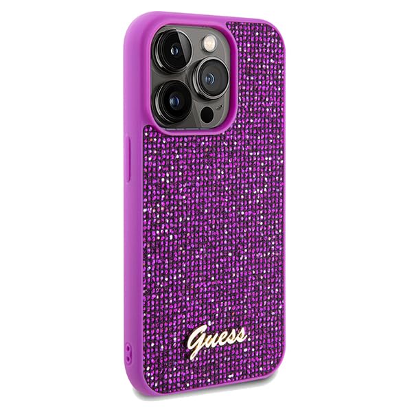 Funda Guess Para IPhone 14 Pro Max - Diseño De Lentejuelas Morado, Rígida Y Brillante