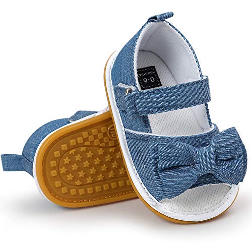 Image of Meckior Infant Baby Girls Boys Summer Sandals Open Toe Lace Princess Dress Wedding Flats Shoes Newborn Toddler Soft Non-slip Sole First Walker Crib Shoes
