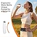 AGPTEK Adjustable Running Belt with Water Bottle, Slim Hydration Fanny Pack for Men Women, No-Bounce Waist Pouch for Running, Gym, Hiking, Workout, Money Belt for All Phones & Essentials, L