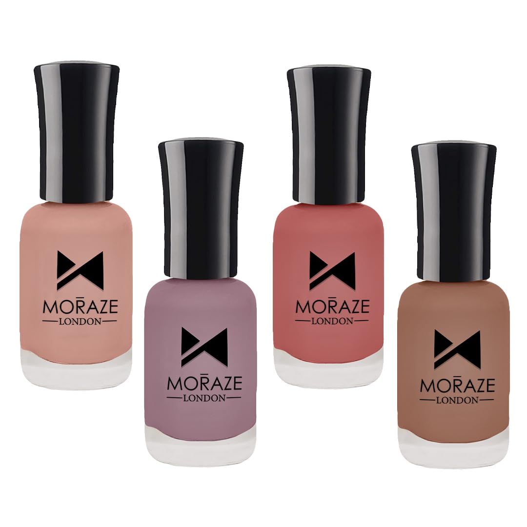Moraze Makup New Long Stay Trendy Nude Colors Nail Polish Combo set of 4 Multicolour-picture-11