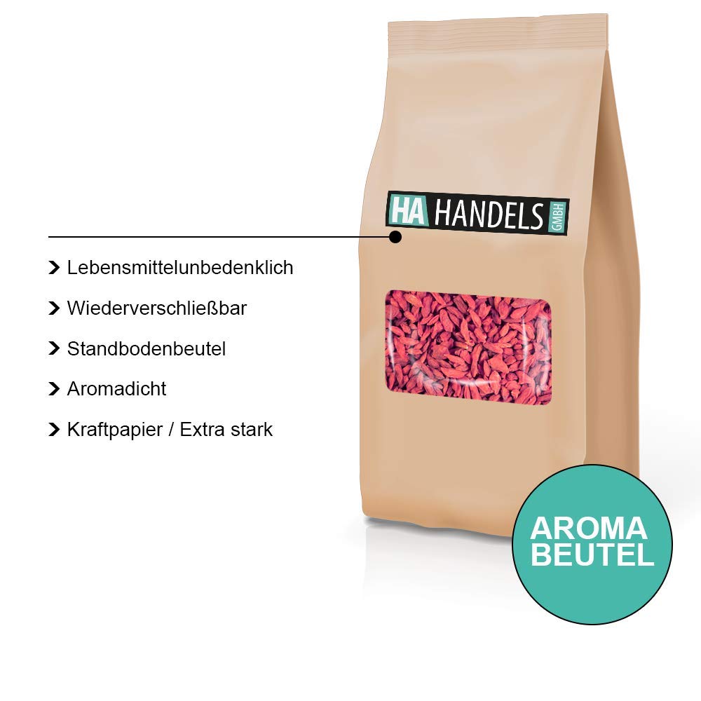 Goji Beeren getrocknet ungeschwefelt naturbelassen Gojibeeren ungezuckert Rohkost wiederverschließbare Verpackung 1kg bis 5kg (2,5kg)