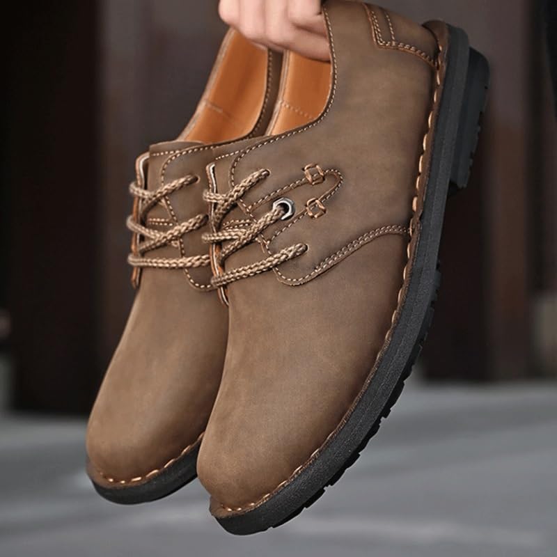 Men's Versatile Fashionable Lace-up Casual Shoes Comfortable Round-Toe Thick-Soled Oxford Shoes for Travel Shopping Driving Men Low-top Breathable Shoes2