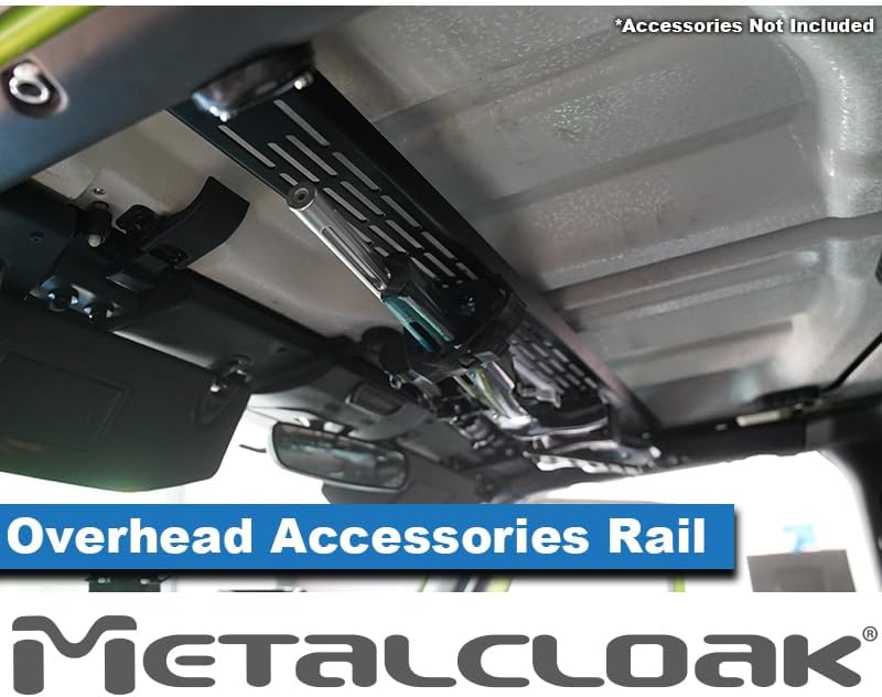 Overhead Accessory Rail for JL Wrangler & JT Gladiator (2018-23), Provides Accessory Mounting Locations, Adjustable Rail, Quick and Easy Installation; Black Textured Powder Coat Finish, Made in USA