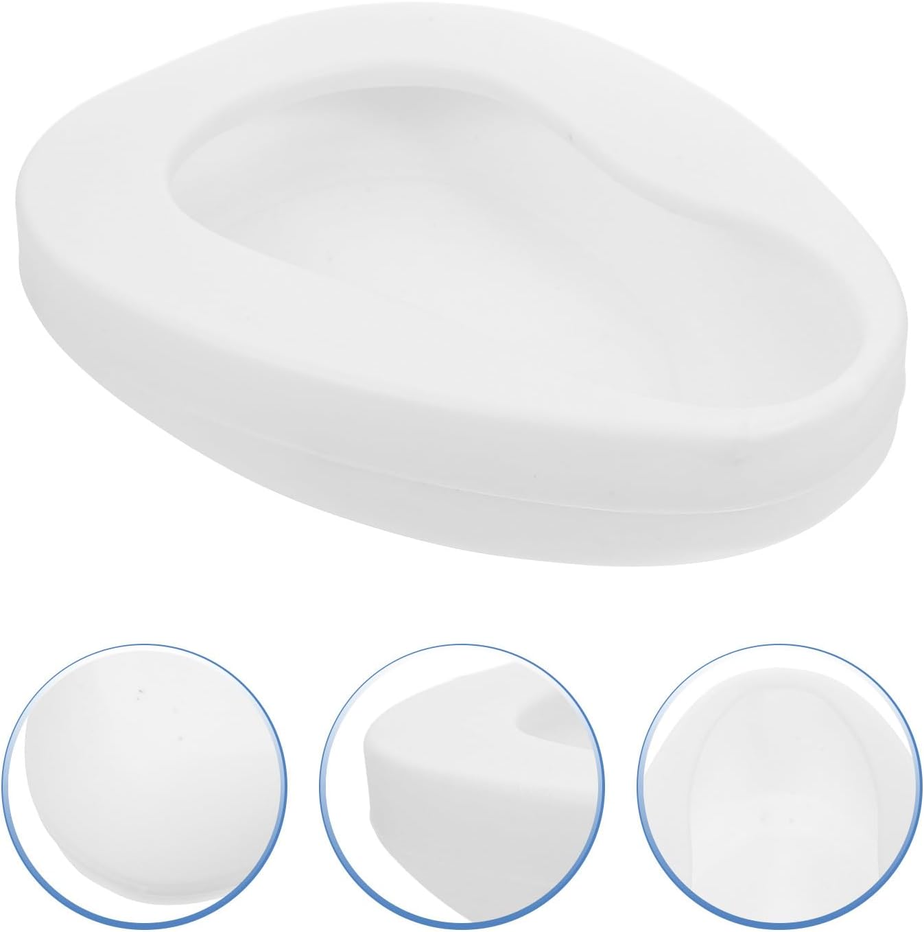 Portable Bed Pan for Elderly and Pregnant Women, White Plastic Urinal for Female Patients, Patient Wheelchair Bedpan for Care and Bedridden Use