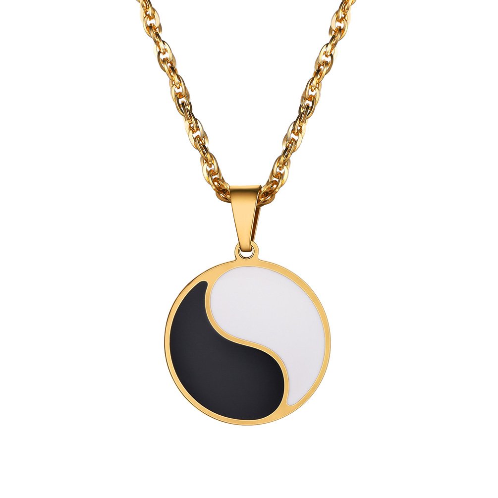 PROSTEEL Stainless Steel Yin and Yang Necklaces for Men Women Teens,Taoism Symbol,Balance Necklace, Couples Necklaces, Best Friend Necklaces for 2