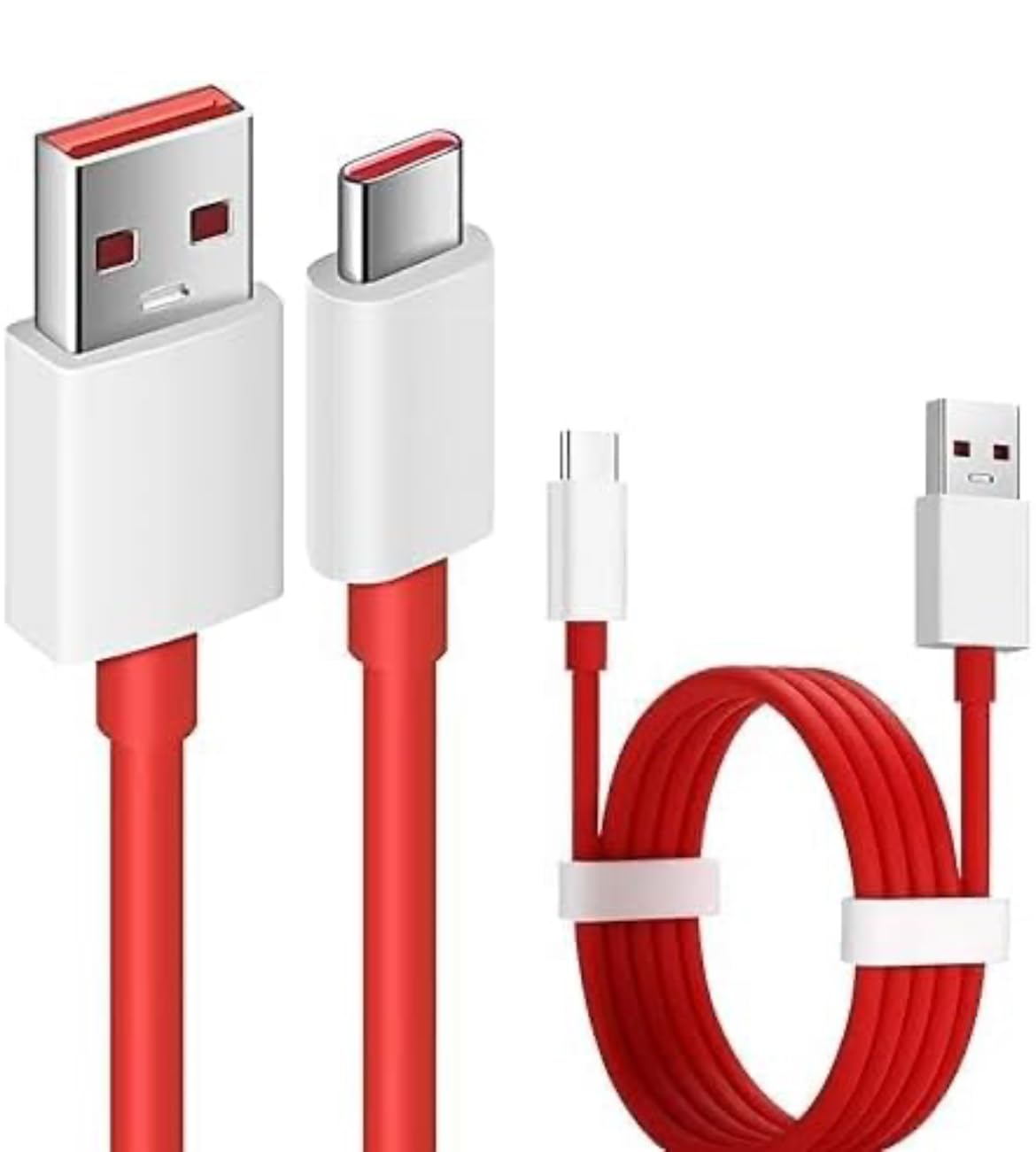 THE BLACK TECH 100W Supervooc USB to c Fast Cable Compatible with One Plus,- Next-Level Performance, Unbeatable Speed for Type A to C1 Cable Red