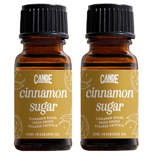 Image of CANDECraftCo Premium Fragrance Oil - Diffuser Oils Fragrances Scented for Home, Candle Soap Making Supplies, Aromatherapy Blends for House (0.34 Fl Oz) (2-Pack, Cinnamon Sugar)