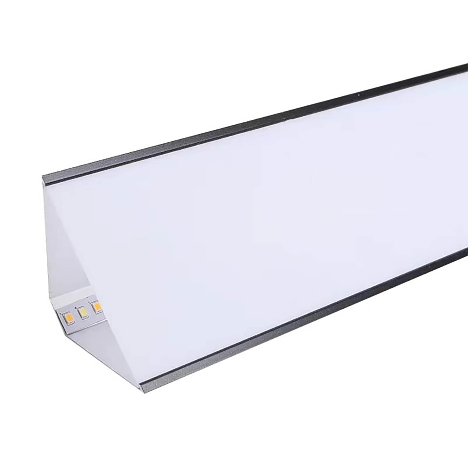 Jievmrs Black Led Channel Led Indirect Lighting Aluminum Channel For Corner, Crown Molding Led Profile Baseboard Lighting Track, Cornice/Ceiling Led Lighting Diffuser(,75.5Ft/23M)
