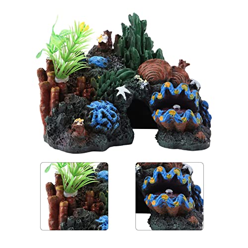 Grotte de corail pour aquarium décoratif en résine colorée - 6