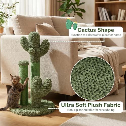 Rascador para gatos tipo cactus Tangkula verde miniatura 5