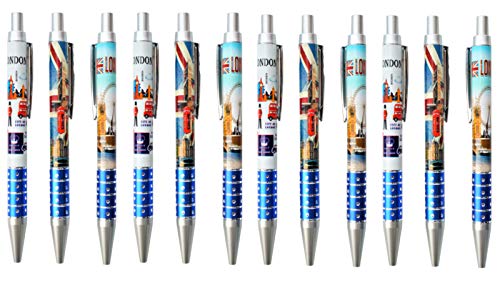 Juego de 12 bolígrafos con diseño de imagen icónica de Londres Cover