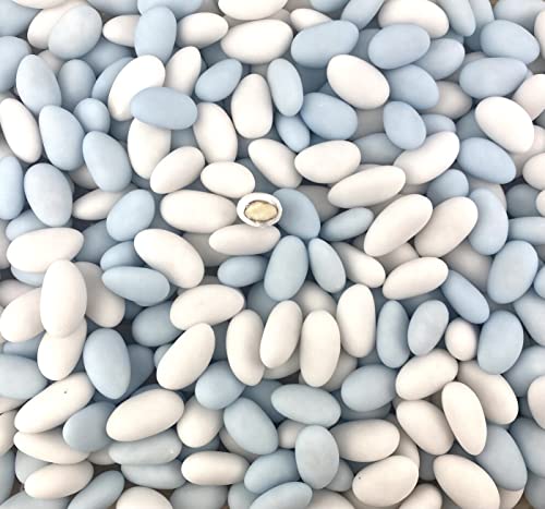 Dragées amande variation blanc et bleu 1kg - pas cher de qualité - environ 240 dragées - Fabrication artisanale en France