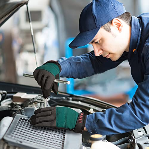 Hodup Mens And Womens Work Gloves With Superior Grip, Synthetic Leather Non-Slip Silicone Palm Padded Utility Gardening Yard Work Gloves #TOP1