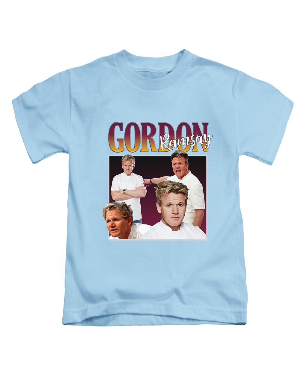 New Spirit Original Unisex Sky Blue Gordon Ramsay Chef Cook Cooking Tee T-Shirt Funny T Shirt Top