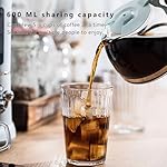 Drip Coffee Maker, 0.6 L 200-Watt Programmable Coffee Maker with Keep-Warm Function, Drip-Stop Function, Timer, Adjustable Coffee Quantity, Reusable Filter - Image 4