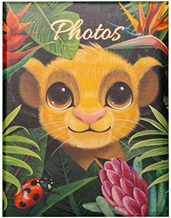 Official Disney The Lion King Photo Album - 6x4 Photo Album / 10x15 cm - Family Photo Album 100 Pockets - Disney Photo Album - Lion King Gifts- Friend Gifts - Photo Albums 6x4 100 photos