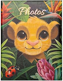 Official Disney The Lion King Photo Album - 6x4 Photo Album / 10x15 cm - Family Photo Album 100 Pockets - Disney Photo Album - Lion King Gifts- Friend Gifts - Photo Albums 6x4 100 photos