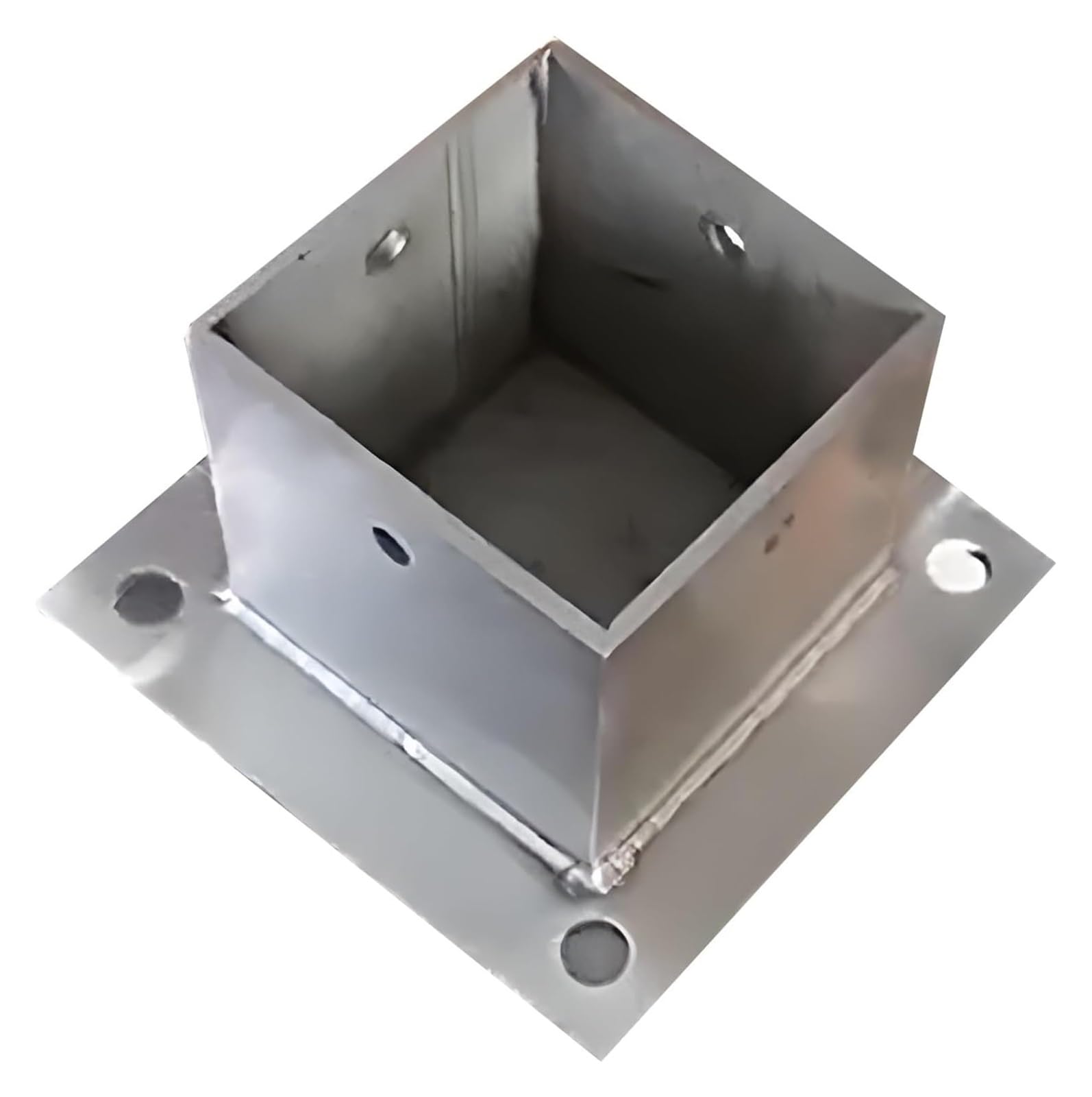 Podstawa słupka kwadratowego ze stali nierdzewnej | Wiele rozmiarów, 1/2/4 szt.: do skrzynki pocztowej na ogrodzeniu tarasowym Pergola(130x130 Mm(5x5 In),1 Pcs)