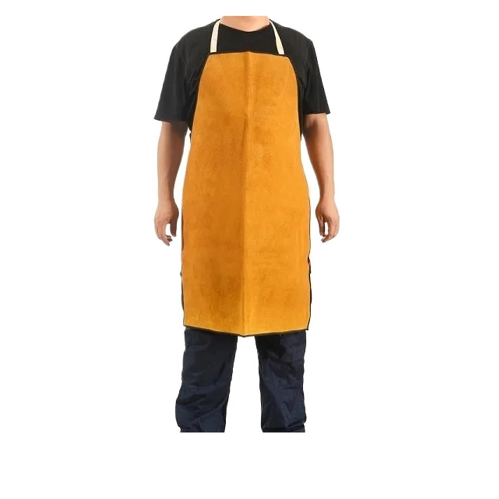 LNHHG Welding Clothes, Welding Long Coat Apron Leather Welder Protective Clothing Flame Retardant Workplace