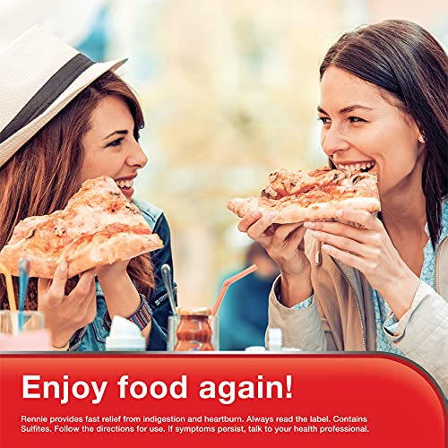 Image of Rennie Indigestion and Heartburn Relief Spearmint 96 Chewable Tablets