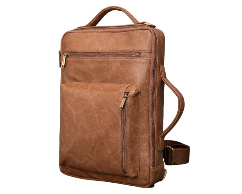 Image of OBLIQUE Navy Laptop Messenger Bag for Men & Women Stylish | 14 Inch Laptop Sleeve | Sleek Faux Leather With Adjustable Strap & Multiple Pockets | Compact Macbook & Tablet Cover | Shoulder Bag - Hawk
