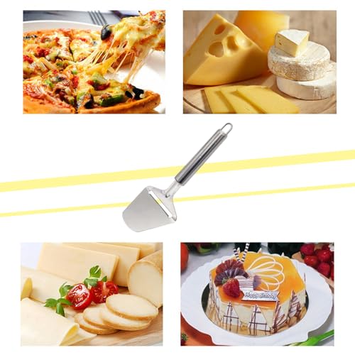 HUATEEN Professional Stainless Steel Cheese Slicer with Wire Cutter - 22cm Style,Block Cheese & Vegetable Slicer for Home Kitchens & Restaurants - Image 4