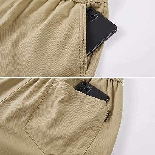 Msmsse Womens Cargo Bermuda Shorts Summer Casual Drawstring Knee Length Shorts For Women Khaki M #TOP3