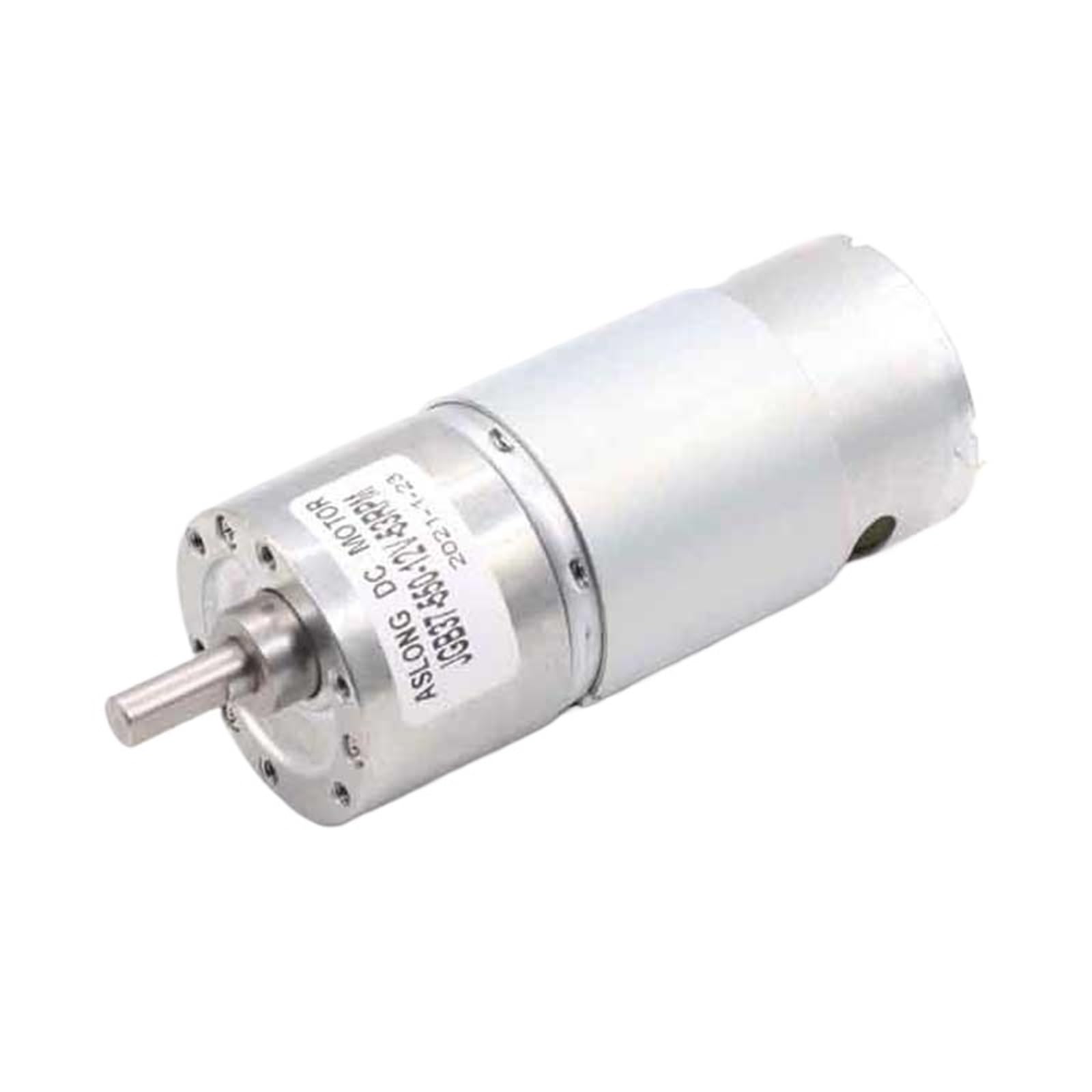 Aslong JGB37-550 wysoki moment obrotowy Micro DC silnik zębaty 12 V silnik prądu stałego 37 mm metalowy reduktor mikro silnika, inteligentny silnik kurtynowy (263 obr./min, silnik 6 V i wspornik