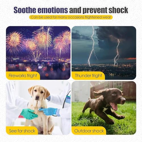 QKEPCY Hundemantel mit Beruhigender Kapuze Anti Stress Weste Hund Weich und Bequem zur Linderung von Angst Reduziert Lärm für Mittelgroße Grosse Hunde (Marineblau-S)