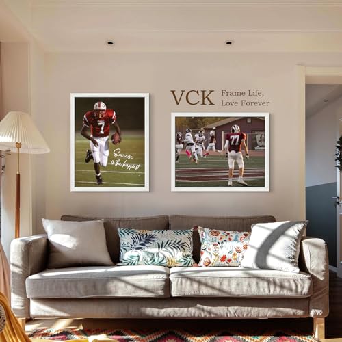 Image of VCK 22x28 Poster Frame Solid Wood White 3 Pack Picture Frames 22 x 28 Inches with Wall Mounting Hanging
