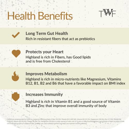 Image of TWF Everyday Roti Atta(Flour) - Guilt-Free Rotis (Highland Flour, 10 kg)