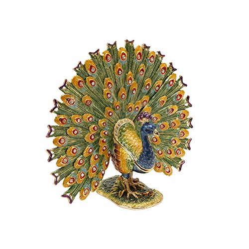 Widdop Bingham Treasured Trinkets - Caja de Madera de Pavo Real