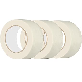 Masking Tape 2 inch Wide 3 Pack, Painting Tape for General Purpose Use, 2 inches x 55 Yards x 3 Rolls, 165 Yards in Total
