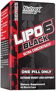 Nutrex Research Lipo-6 Black Ultra Concentrate | Thermogenic Energizing Fat Burner Supplement, Increase Weight Loss, Energy & Intense Focus | 60Count