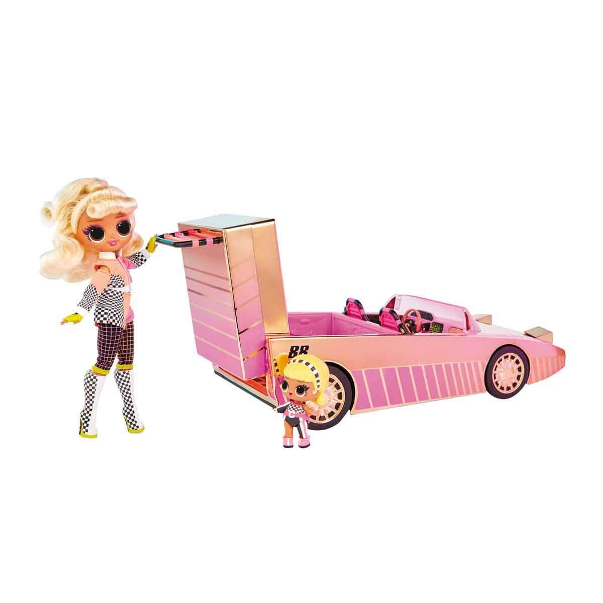 L.O.L. Surprise, Lights Car-Pool Cup – mit 1 Puppe exklusive 8 cm, schwarzes Licht, verwandelbare Puppe, phosphoreszierende Puppe, Zubehör, Batterien nicht im Lieferumfang enthalten, für ab 3 Jahren,