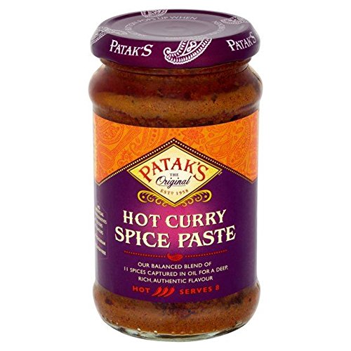 Patak's Hot Curry Spice Paste 283g Pack of 2 Grocery